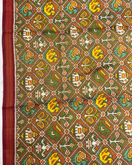 Red & Orange Narikunj Tissue Designer Patola Saree