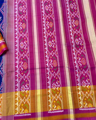 Pink & Blue Circle Narikunj Designer Patola Saree