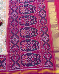 Purple & White Navratan Designer Patola Saree