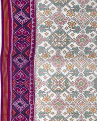 Purple & White Navratan Designer Patola Saree