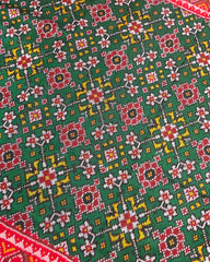 Red & Green Navratan Designer Patola Saree