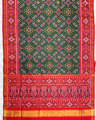 Red & Green Navratan Designer Patola Saree