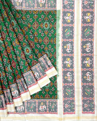 White & Green Navrtan Designer Patola Saree
