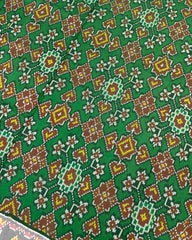 White & Green Navrtan Designer Patola Saree