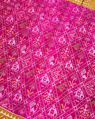 Pink Narikunj Designer Patola Saree