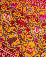 Red & Yellow Big Figure Star Narikunj Designer Patola Saree