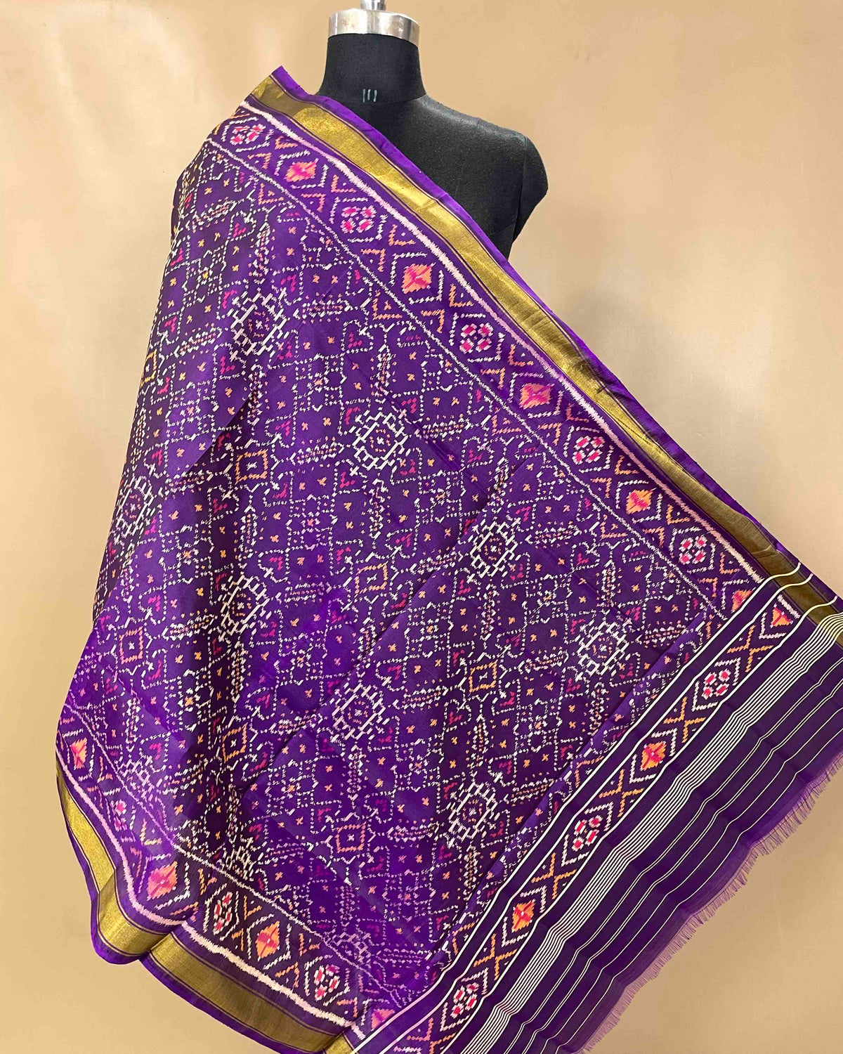 Purple Manekchowk Designer Patola Dupatta