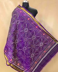 Purple Manekchowk Designer Patola Dupatta