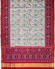 Pink & White Narikunj Designer Patola Saree