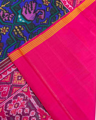 Pink & Blue Star Figure Narikunj Designer Patola Saree