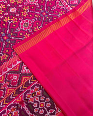 Pink Navratan Designer Patola Saree