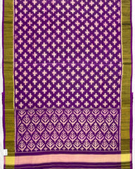 Purple Fancy Design Raw Silk Patola Saree