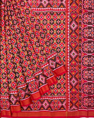 Red & Yellow Buttonful Designer Patola Saree