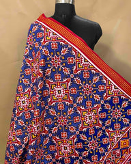 Red & Blue Chhabdi Designer Patoa Dupatta