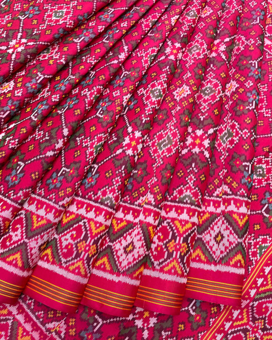 Pink Navratan Designer Patola Saree