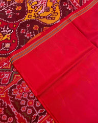 Red & Murticolour Narikunj Designer Patola Saree