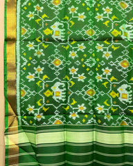 Green Elephant Navratan Mix Designer Patola Dupatta