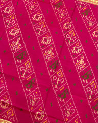Pink Leheriya Narikunj Designer Patola Saree