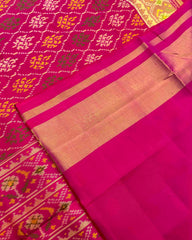 Pink Chandabhatt Designer Patola Saree