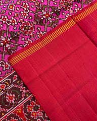 Red & Pink Navratan Designer Patola Saree