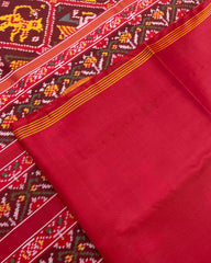 Red & Maroon Narikunj Traditional Patola Saree