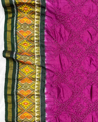 Green & Pink Patola Bandhej
