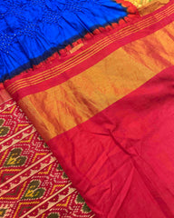 Red & Blue Patola Bandhej