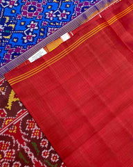 Red & Blue Navratan Designer Patola Saree