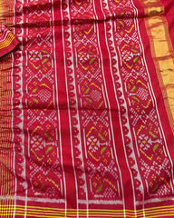 Red & Yellow Bandhani Patola Saree