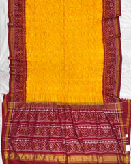 Red & Yellow Bandhani Patola Saree