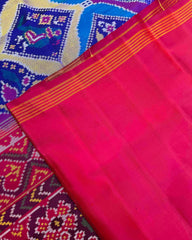 Pink & Multicolour Narikunj Designer Patola Saree