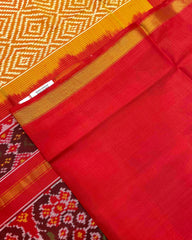 Red & Golden Chex Patola Saree
