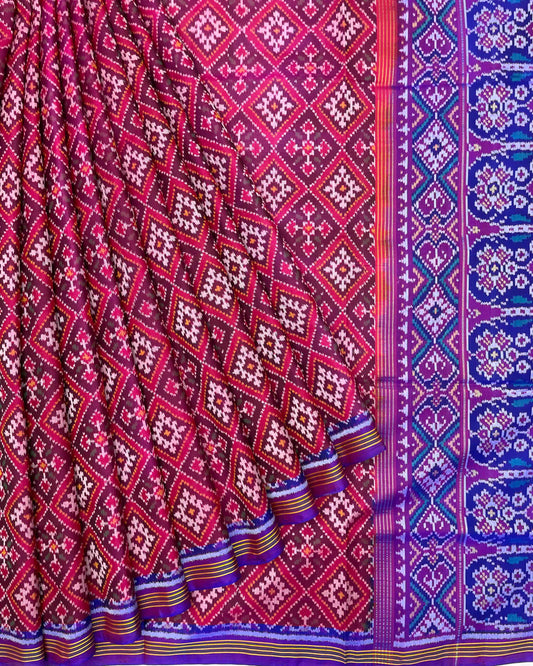 Purple & Pink Panchanda Patola Saree