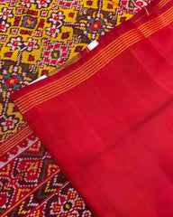 Red & Yellow Navratan Designer Patola Saree