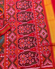Red & Multicolour Big Figure Narikunj Patola Saree