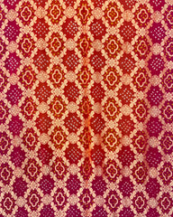 Pink & Orange Shaded Georgette Bandhani Dupatta