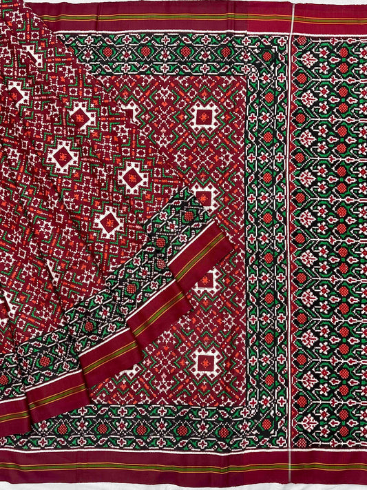 Natural dyes Maroon Patan Patola