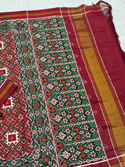 Natural dyes Maroon Patan Patola