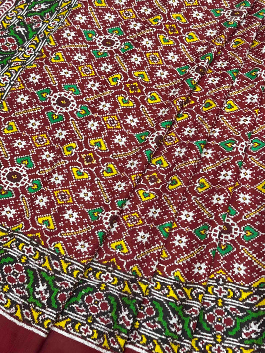 Natural dyes Ancient Vora Gaji Patan Patola saree in Natural dyes