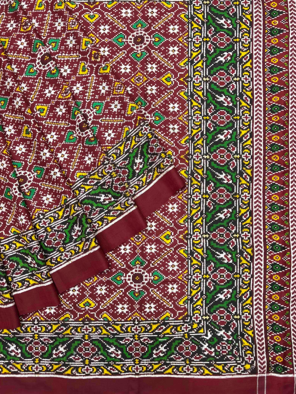 Natural dyes Ancient Vora Gaji Patan Patola saree in Natural dyes