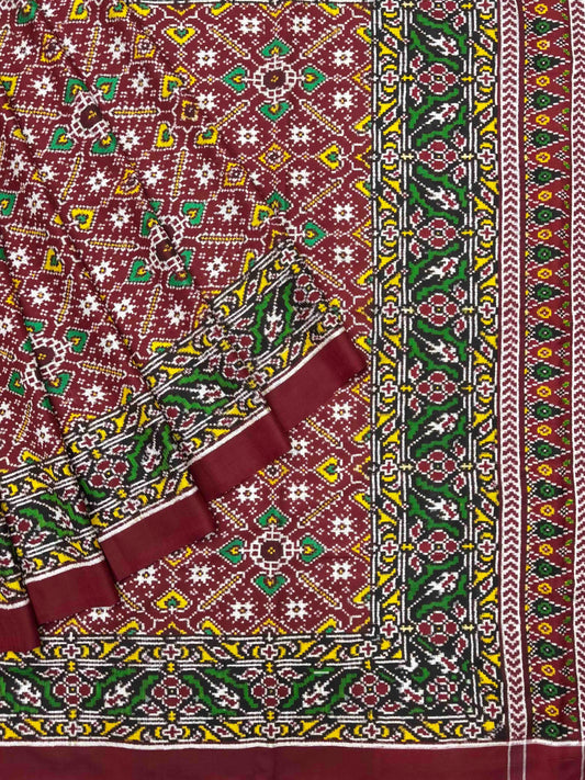 Natural dyes Ancient Vora Gaji Patan Patola saree in Natural dyes