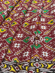 Natural dyes Ancient Vora Gaji Patan Patola saree in Natural dyes