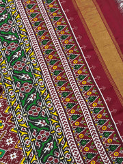 Natural dyes Ancient Vora Gaji Patan Patola saree in Natural dyes