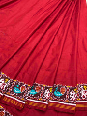 Nita ambani fame Plain red Patan Patola