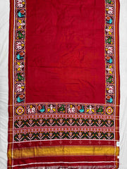 Nita ambani fame Plain red Patan Patola