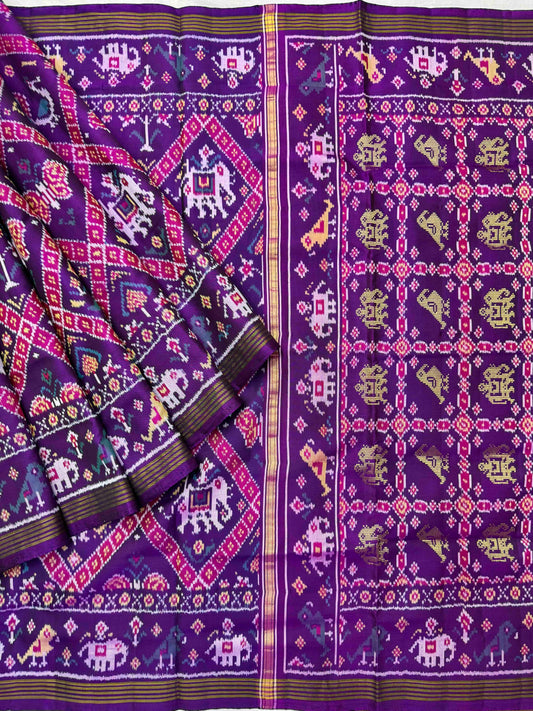 Uppada Style Zari weave Pallu Patola saree