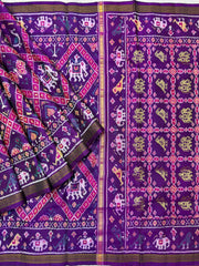 Uppada Style Zari weave Pallu Patola saree