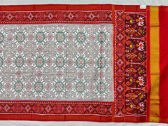 Red & white Navaratan Patola Saree