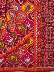 Multi figure single ikat Patan Patola