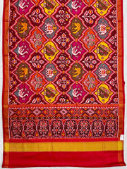 Multi figure single ikat Patan Patola